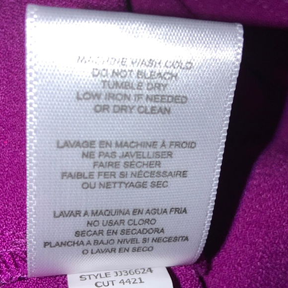 Julia Jordan fucshia twist neck crepe halter jumpsuit Sz 16 wide leg back zip - Picture 11 of 11